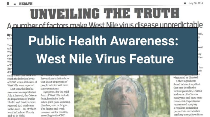 Public Health Reporting: West Nile